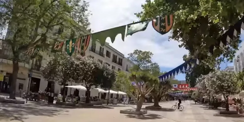 Ibiza Town Decorated for the Medieval festival.